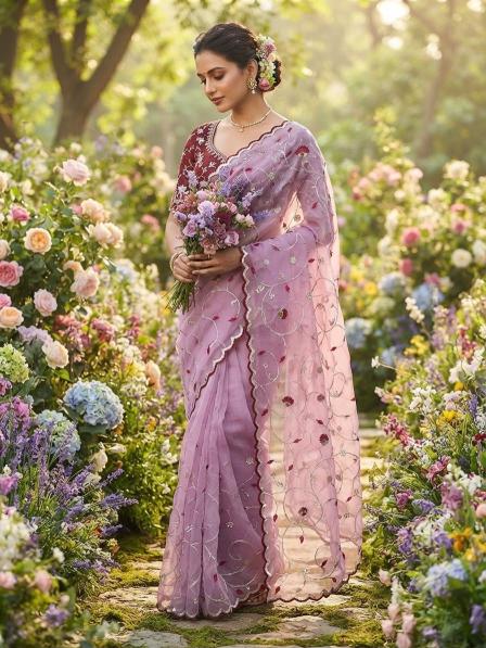 Vinayak gotafoil work saree holsel kapda market